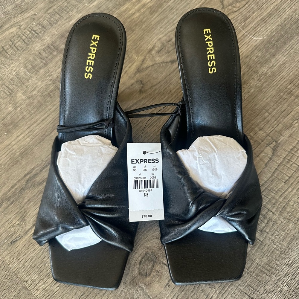 Express | Black Sandal Heels